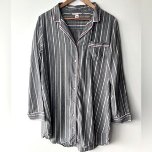 Victoria’s Secret Gray Pink Sleep Shirt Nightgown, L